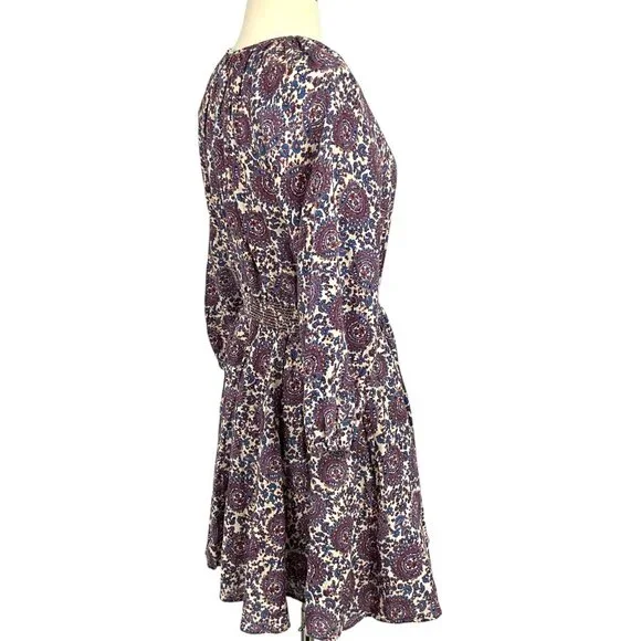 J. Crew Palermo Smocked Waist Mini Dress Floral Bouquet Linen Size Small S - Picture 9 of 16